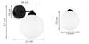 ELEGANT WALL LAMP CEILING BALL WHITE LED