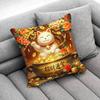 Maneki Neko Lucky Money Cat Throw Pillow Case For 45X45Cm 40X40Cm 55X55Cm 50X50Cm 30X30Cm Square Car Pillowcase Shell