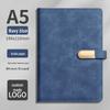 Custom Business Notebook with Metal Buckle and Pen Holder - Personalizable Logo Souvenir