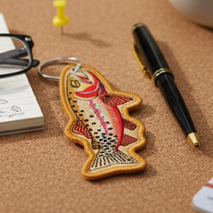 Portachiavi Pesce in Stoffa Creativo Decorazione Animale Portachiavi a Tema Ciondolo per Borsa Ottima Aggiunta di Fascino alle Chiavi o alle Borse