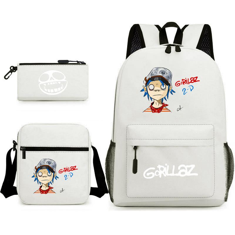 British virtual band trend heat transfer, primary and secondary school students schoolbag Gorillaz children's starry sky three-piece set, teenagers
