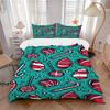 3pcs Candy Christmas Soft and Comfortable Breathability, Bedding Set, Machine Washable, Suitable for All Seasons137