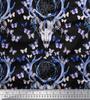 Soimoi Green Japan Crepe Satin Fabric Insect|Dream Catcher & Reindeer Face Animal Fabric Prints by Yard 42 Inch