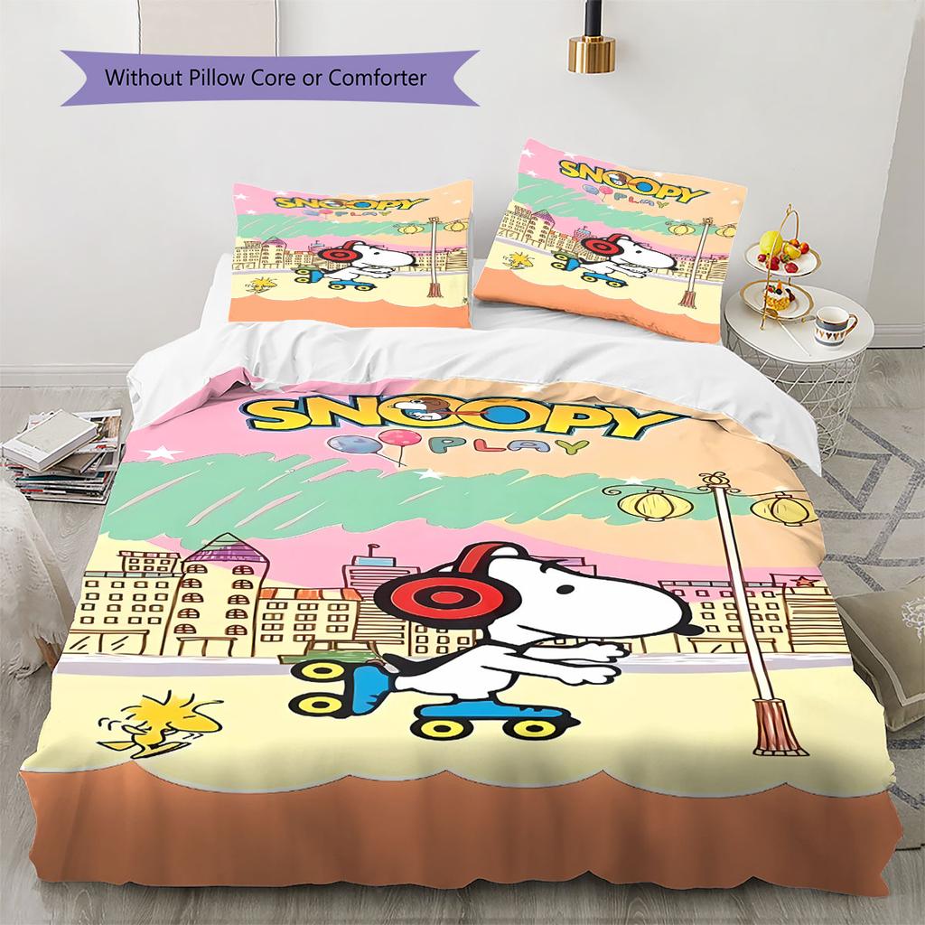 Snoopy Sitting and Counting Money – A Comfortable and Warm Bedding Set, The Perfect Choice To Decorate Your Bedroom.