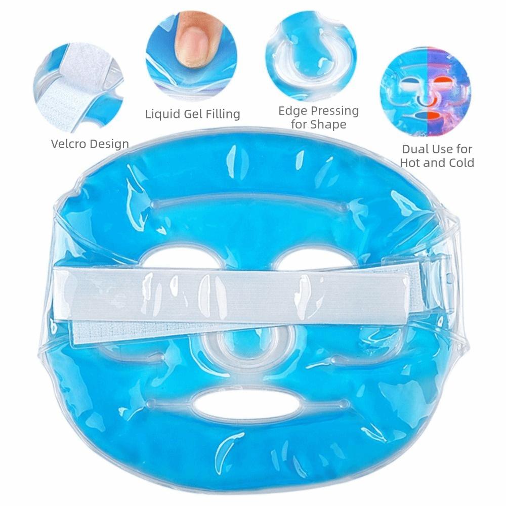 Gel Beads Ice Pack Full Face Hot Heat Compress Pack Cold Face Eye Mask  Relieve Fatigue