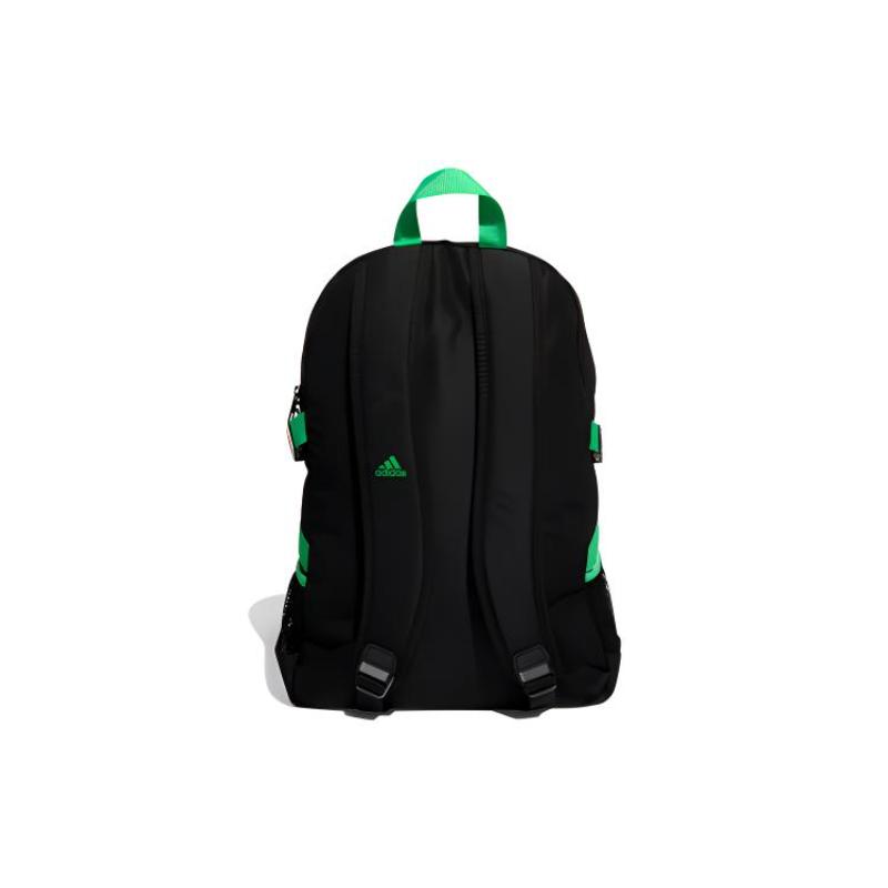 adidas Recycled Polyester Backpack Regular Unisex Black & Bright Green Adidas GN7394
