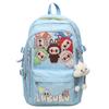 labubu student backpack for girls in junior and senior high school, large capacity, casual backpack for girls, lightweight and versatile