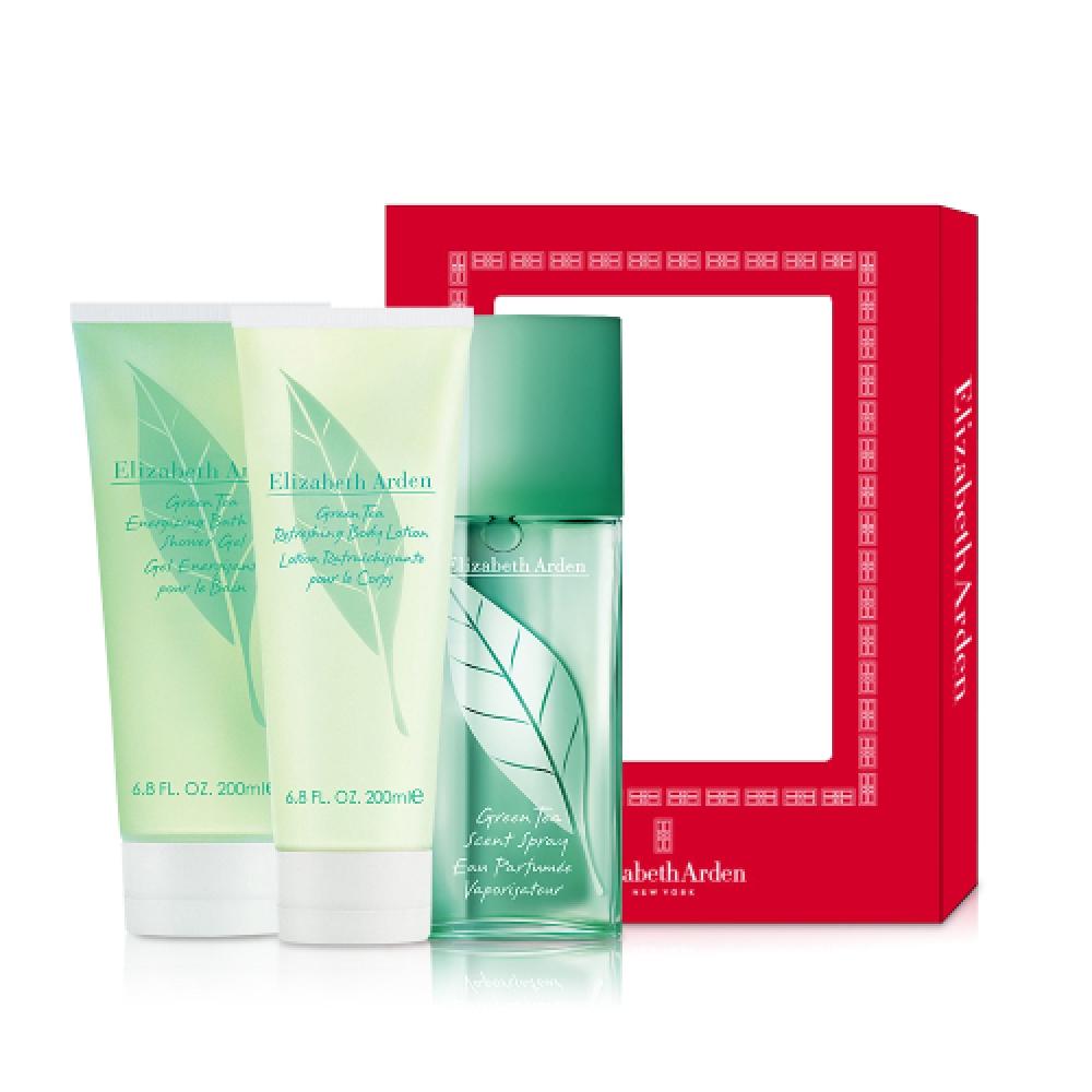 Elizabeth Arden [3pack] Green Tea Scent Spray Edc 100ml + Green Tea Refreshing Body Lotion 200ml + Green Tea Refreshing Bath   Shower Gel 200ml FREE