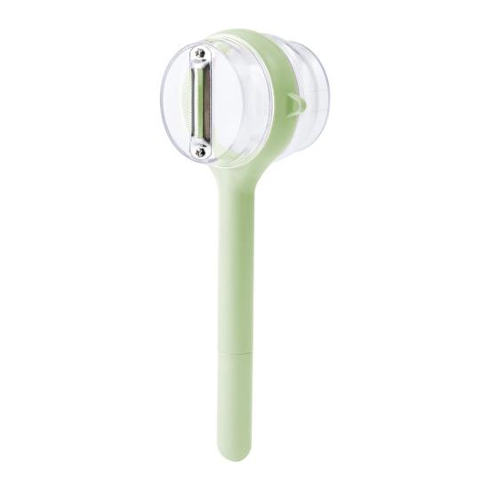 

3-in-1 Kitchen Peeler Stainless Steel Blades Peeler Multifunctional Vegetable And Fruit Peeling Tool for Peeling Slicing & Dicing Fruits Vegetables зелёный