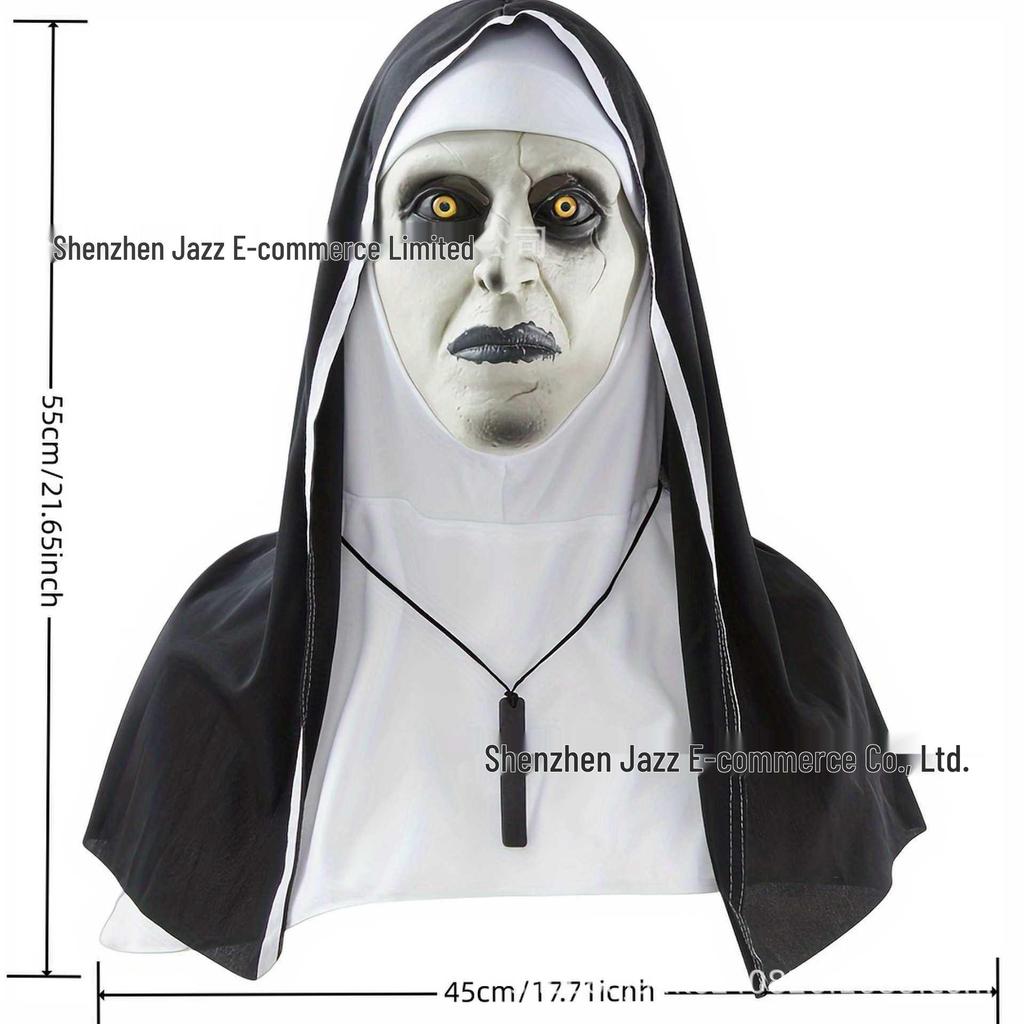 Realistic Latex Halloween Mask: Young Man with Wig