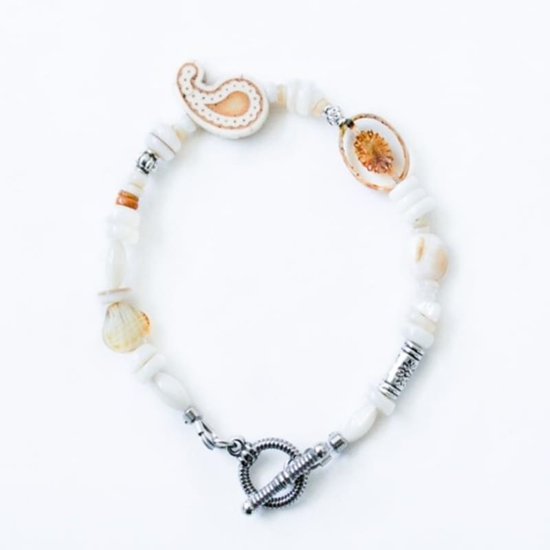 

EVOKY Creamed Pearl Bracelet For Her_18cm