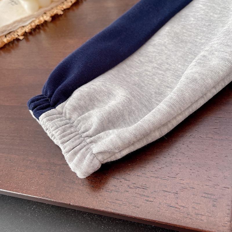 2025 Boys' Spring & Autumn Long-Sleeve Sweatshirt Outfit - Toddler Two-Piece Set