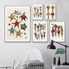 Funny Abstract Canvas Poster Mushroom Carrots Butt with Sexy Woman Leg Prints Vintage Wall Art Picture for Bedroom Home Decor