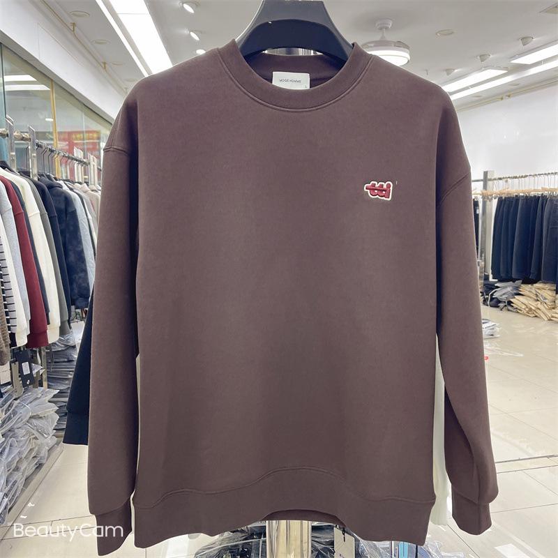 

LY7523 Plus Velvet Thickened European Style Casual Round Neck Long Sleeve Hoodie 175 фіолетовий/кавовий