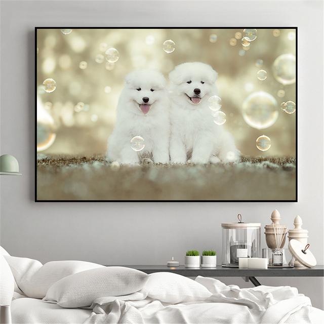 

Милая собака Ньюфаундленд ши-тцу, пушистый постер с собаками, скандинавский мопс, зенненхунд, настенные панно для гостиной, декор для детской комнаты 21cm×30cm NoFrame