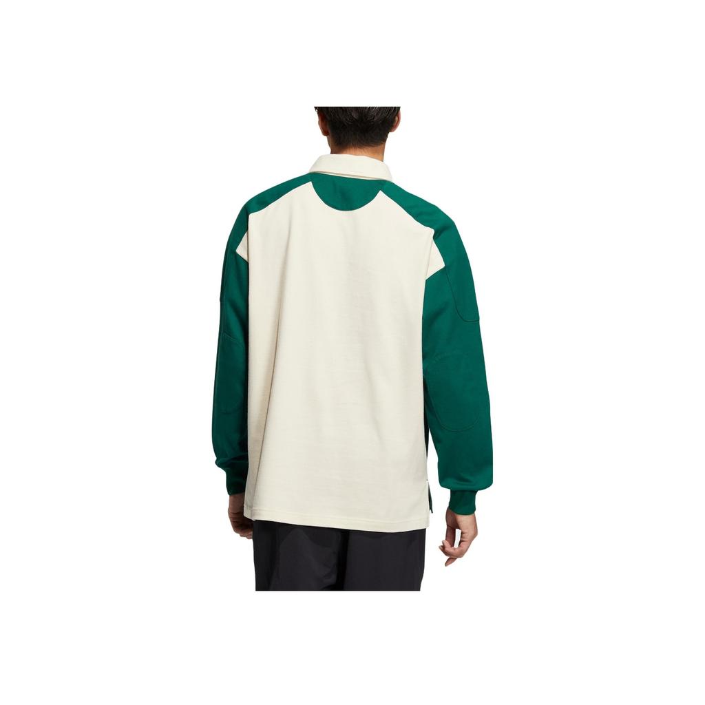 Adidas Originals Trefoil Anti-University Zip-Up Long Sleeve Polo Shirt Men Tops Dark-Green HY7236