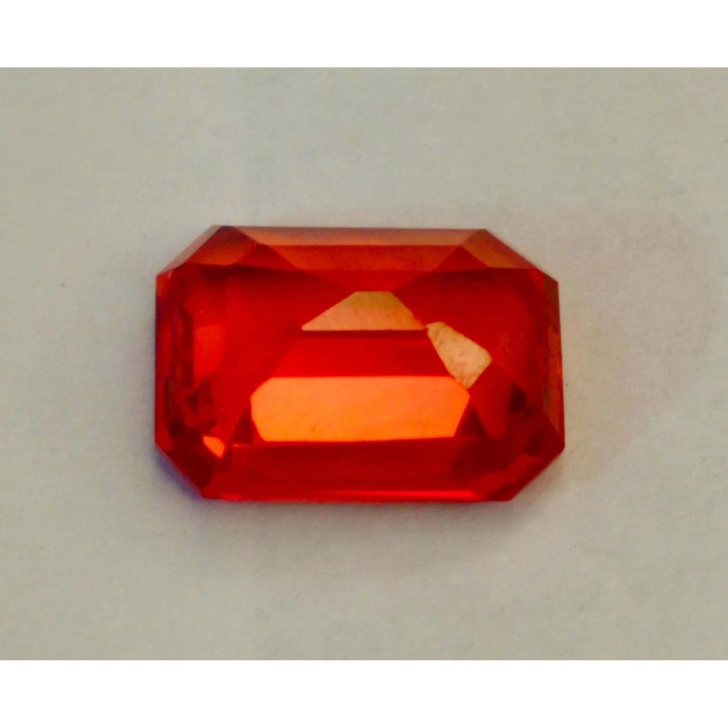 Stunning Mexican Fire Opal Natural Emerald Cut 15-17 Ct Certified Gemstone