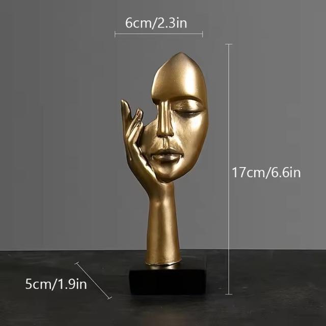 Nordic Luxury Abstract Statue - Desktop Ornament Figurine for Home Office Interior Art Decor
