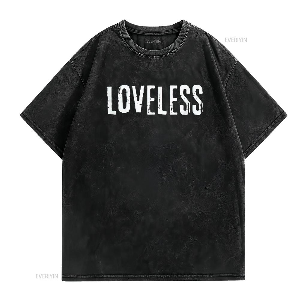 Mens Loveless Soft Goth Grunge Funny Single T Shirt Black X Large vintage Washed Stretched Comfortable Unisex designer clothes