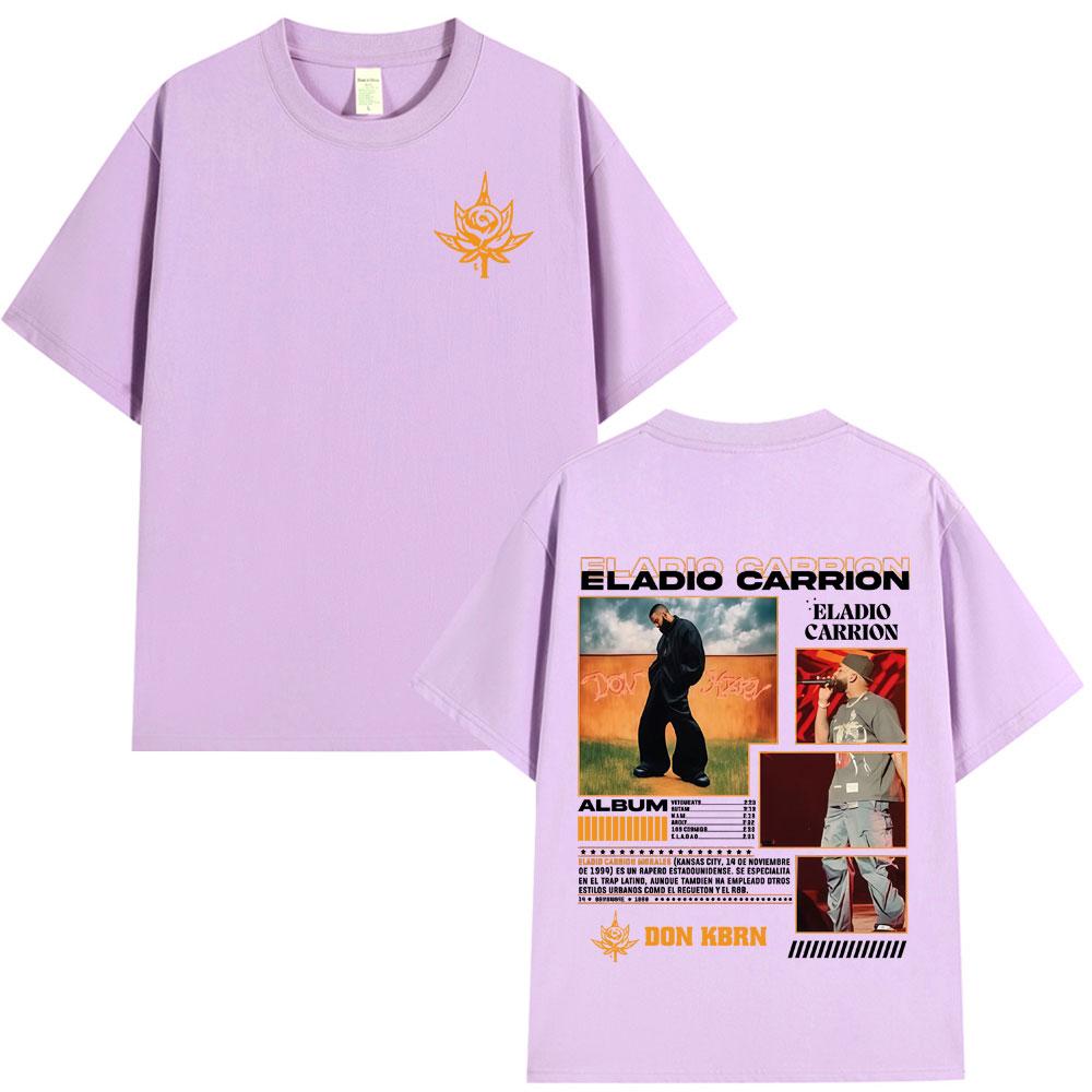 Eladio Carrion DON KBRN New Album Graphic Tshirts Unisex Women Clothing Fashion Hip Hop T Shirt Casual Cotton Short Sleeve Tshirt