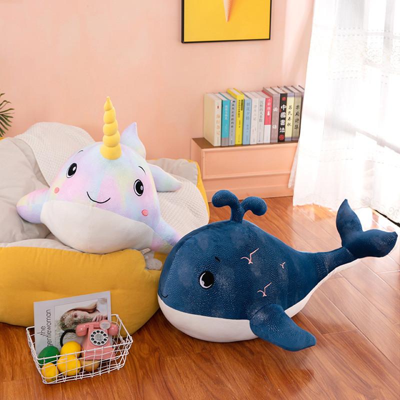 Marine Soft Bodied Animal Whale Plush Toy Cartoon Children Holiday Gift Doll