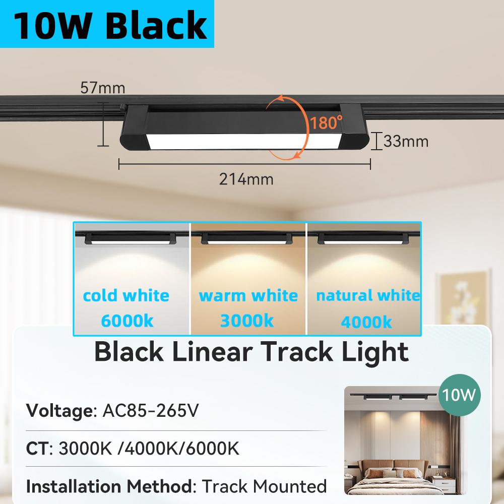 

Комплект светодиодных магнитных трековых светильников 110 В 220 В Трековый светильник 10 Вт 20 Вт 30 Вт 40 Вт Трековый прожектор Осветительный прибор для дома, комнаты, магазина одежды Natural White