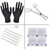 16pcs Body Piercing Ornaments Kit With Needle Pack Septum Belly Button Piercing Tool Accessries