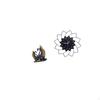 European Swan Sculpture Resin Figurine with Flower Shaped Acrylic Wall Clock Quiet Decorative Animal