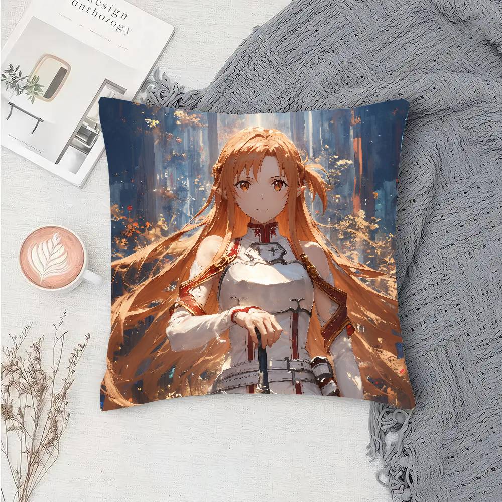 S-Sword Art O-Online Anime Pillow Case Sofa Cushion Cover Room Home Decoration