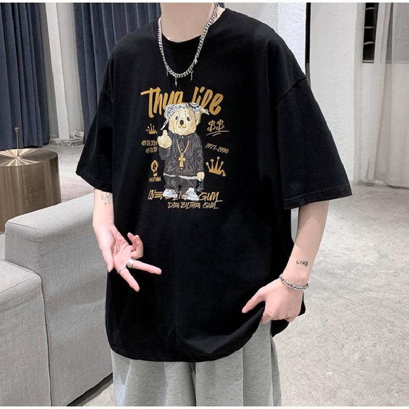 Pánská trička s krátkým rukávem Dopis s grafickým potiskem Trička módní značky pro muže Muži Oblečení Neformální Tričko Muž Léto Korejské Retro Topy Pro