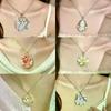 Chinese Mythology Nine Tailed Fox Enamel Pendant Necklace For Women Silver Tone Chain Trendy Exquisite Jewelry Gifts