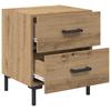 Nightstand Set of 2 Artisan Oak Finish 40 x 35 x 47.5 cm Engineered Wood