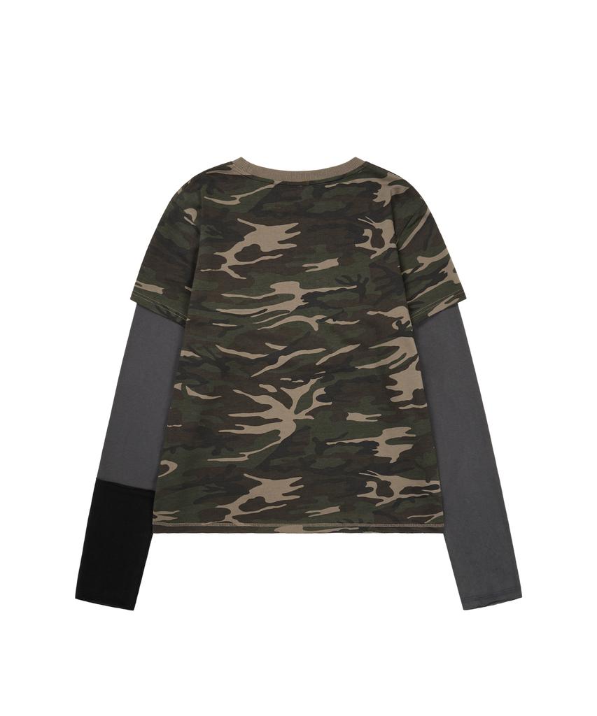 AAKAM Camouflage Layered Long Sleeve (Khaki)