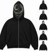 Halloween Cosplay Face Printed Long Sleeve Hoodie Men's and Women's Fashionable Casual Sports Top