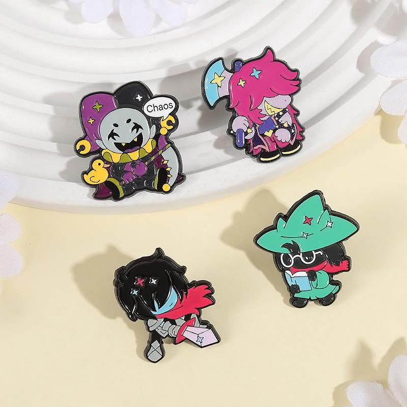 Anime Clown Doll Enamel Pins Custom Anime Characters Brooches Lapel Badges Clothes Punk Gothic Jewelry Gift for Friends