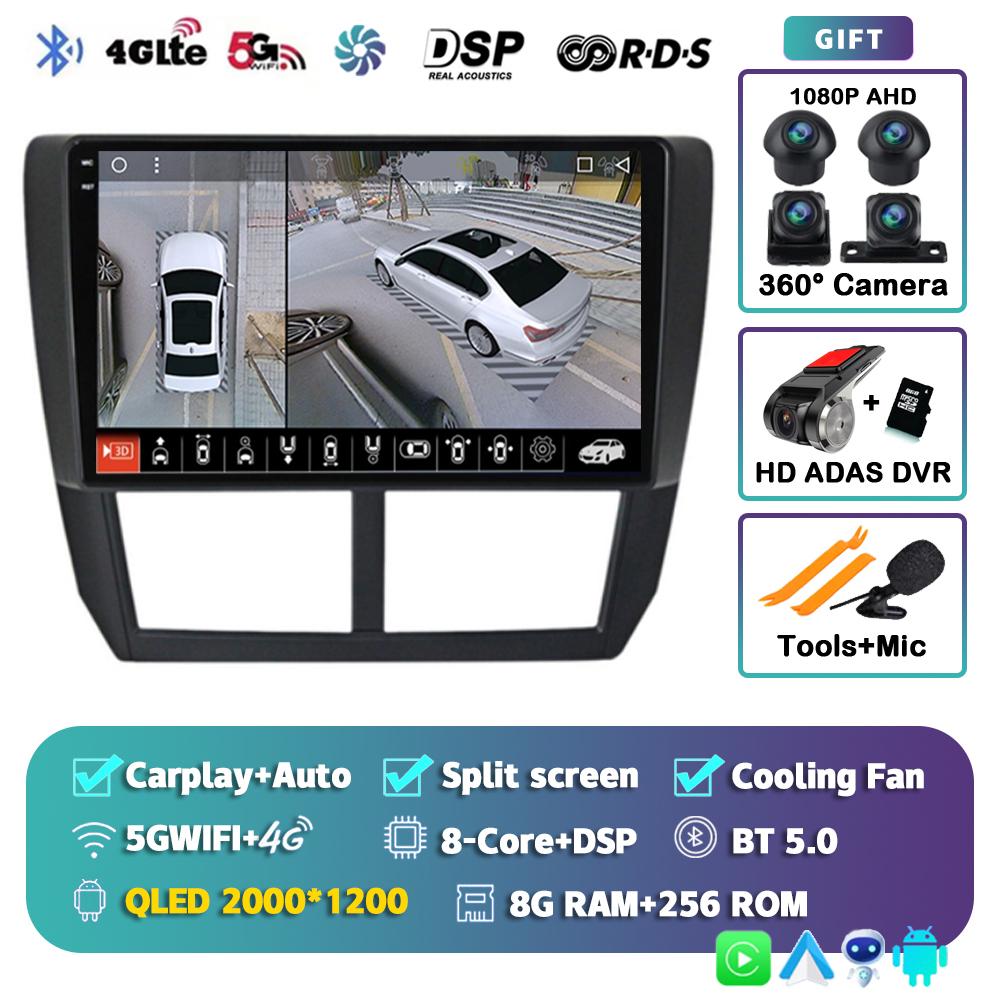 Android 14 Carplay Auto For Subaru Impreza GH GE 2007 2008 2009 2010 2011 Car Radio Multimedia Player Stereo Head Unit WiFi+4G