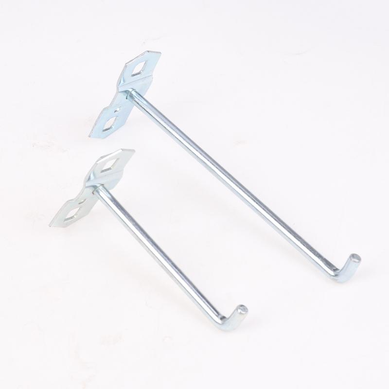 5Pcs Square Hole Board Hook Pegboard Hooks Shelf Metal Hook Garage Pegboard Hanger Wall Mount Storage Rack