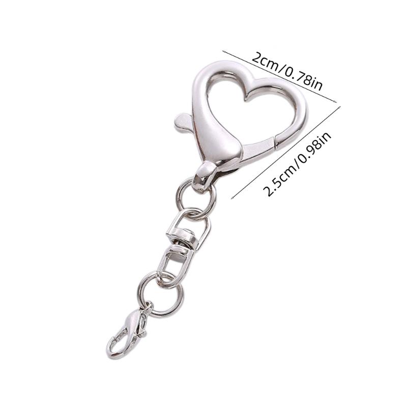 Chic Heart Keyring Pendant Personalized Spring Buckle Clasps Key Rings Accessory