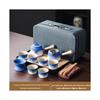 Chaxun Gradient Rough Pottery Tea Set, Mountain and Sea Design