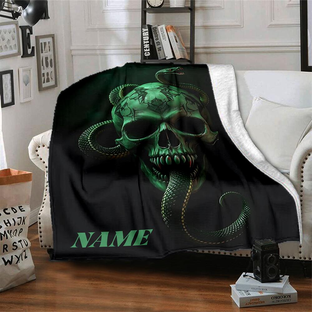 Custom Name "Magic School Adventure" blanket for Couch & Bed, Plush Cozy Fuzzy Blanket Super Soft & Warm Blankets for Fall and Winter. 090885