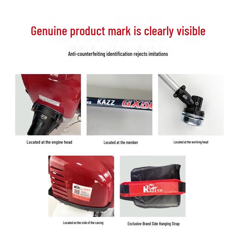 KAZZ GX50 Four-Stroke Side-Mounted Gasoline Brush Cutter CN plug (adapter included)