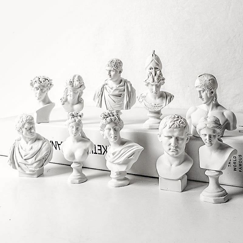 Nordic Retro Imitation plaster Resin Venus God of War Character head sculpture Home decoration crafts Drawing sketch Greek