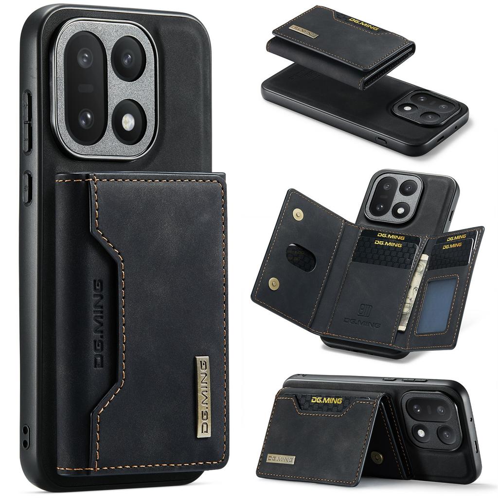 DG.MING M2 Serie für OnePlus 15 5G PU-Leder Dreifach faltbar Mehrere Kartenfächer Halter Geldbörse