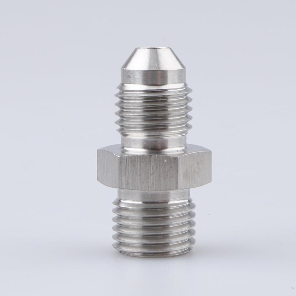 AC PERFORMANCE Male M12 x 1.25 Metric Thread to -4 AN Adapter Stainless Steel