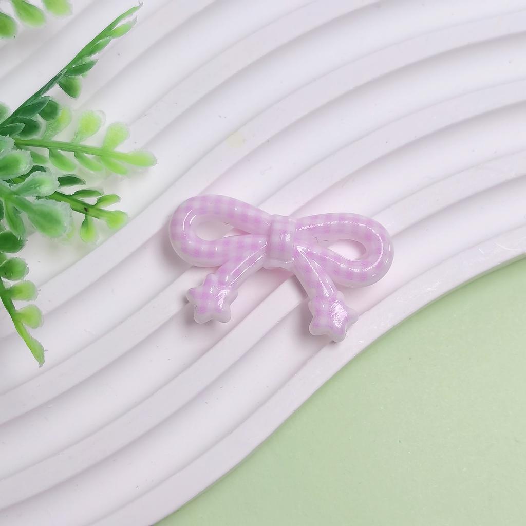 100Pcs/Bag Mixed Acrylic Bow Beads for Jewelry Making DIY Necklace Bracelet Pendant Jewelry Accessories with Hole