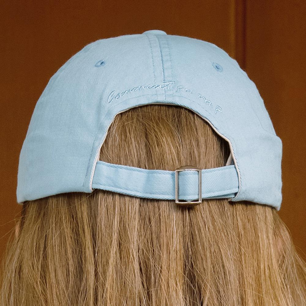 Elssibeui Lcve Logo Washed Cotton Ball Cap_Skyblue