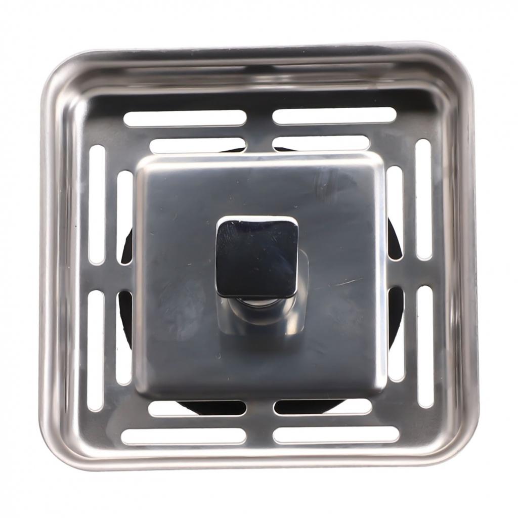 Flowing Freely Drainer Kitchen Sink Strainer Stainless Steel Square