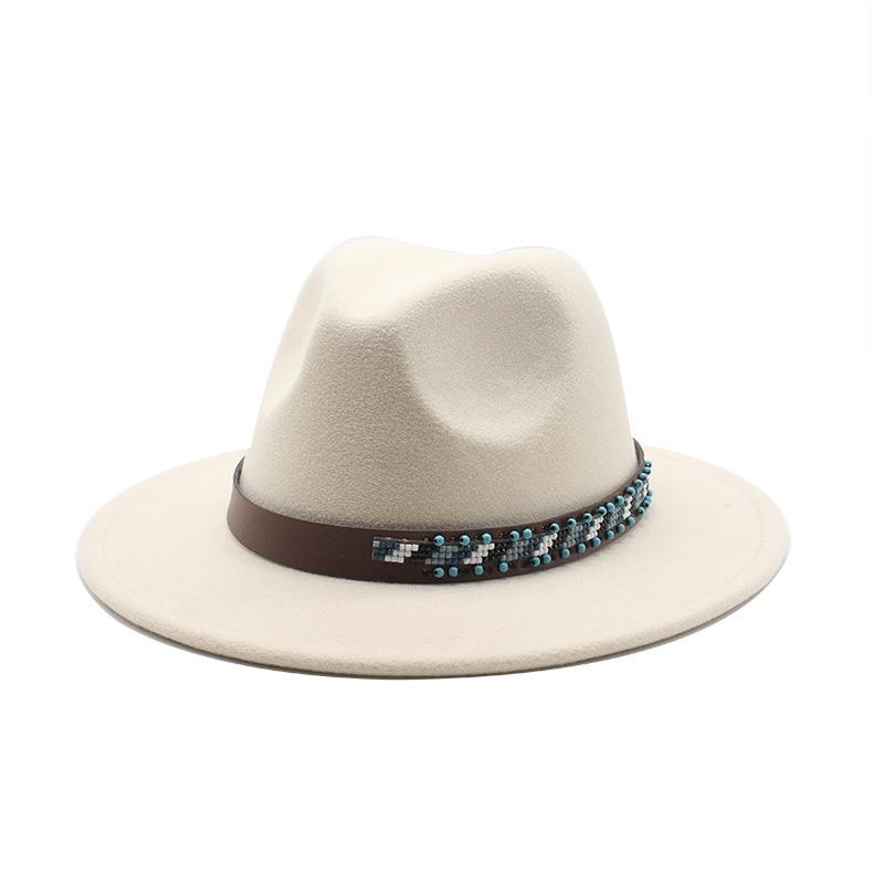 British Woolen Jazz Top Hat Men And Women Big Eaves Hat Big Eaves Felt Hat Trendy Hat