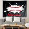 Custom Name Baseball Print Tapestry, Backdrop, Easy Setup, Ideal for Bedroom, Office & Living Room, with Aesthetic Wall Hanging Decor.