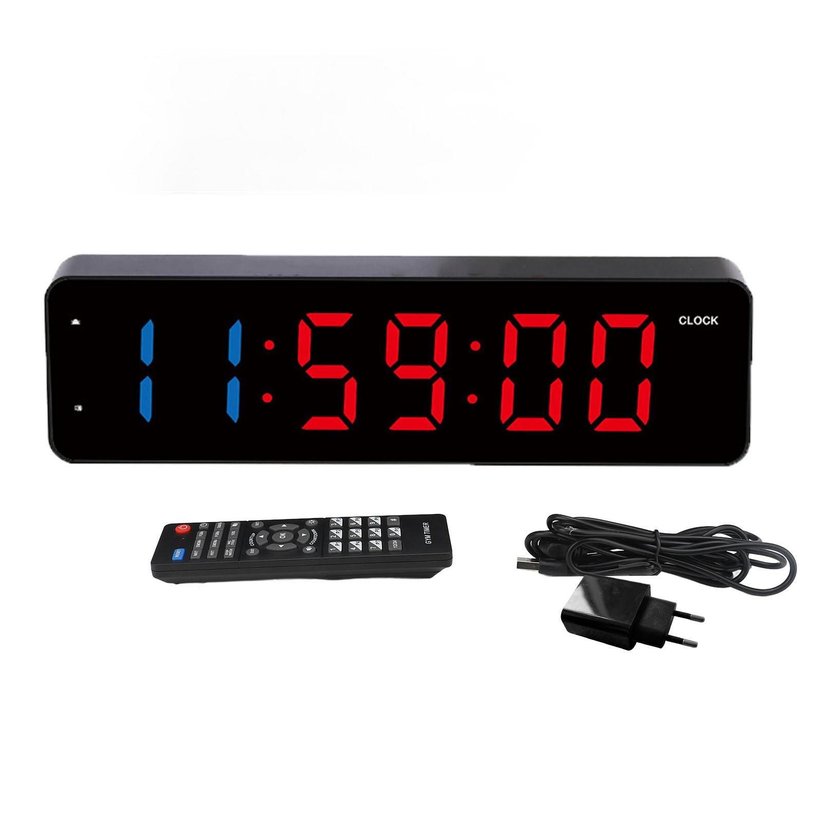 

Gym Workout Timer Multifunctional Loop Display Design 3 Buzzer Volume Adjustment LED Fitness Digital EU Plug